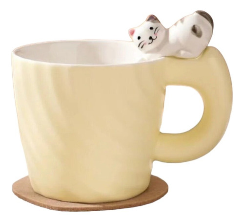 Taza Tazón Cerámica Gato Durmiendo 