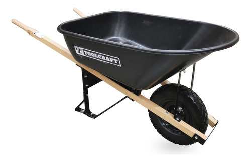 Carretilla Honda Plástica 6'' 120 Litros Toolcraft Tc5674 Color Negro