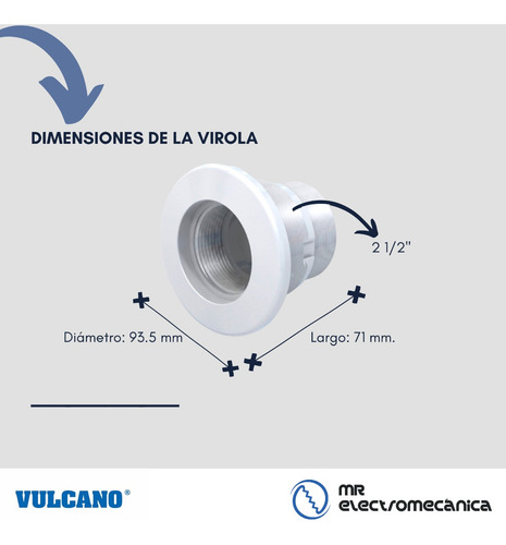 Imagen 9 de 10 de Kit Hormigon Vulcano / Skimmer 20cm + Toma Fondo + Virola