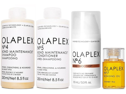 Olaplex N°4+ N° 5+ N°6+ N°7 Shampoo + Cond + Crema + Aceite