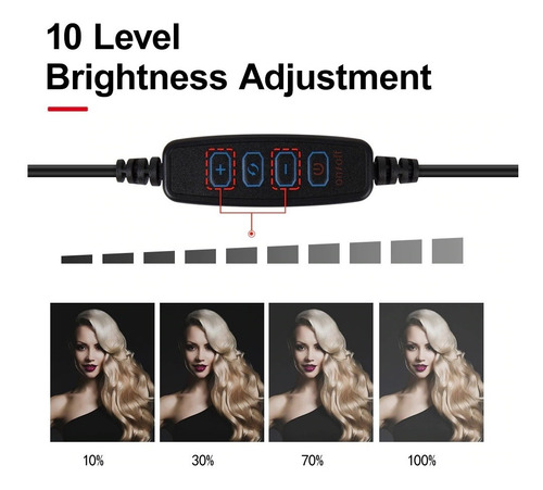 Ring Light Led Iluminador 26cm Completo 2,1m Tripé 210cm