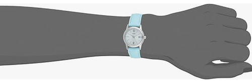 Reloj Casio Dama Ltp-v002l-2b3 Correa Cuero Plateado