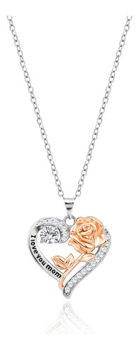 Collar De Amor Con Corazón De Plata Para Mamá: Delicada Y De