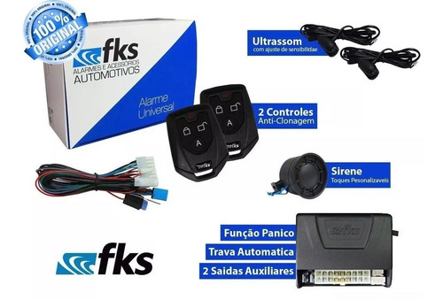 Alarme Fks E Travas Elétricas 4 Portas Ideal Para Classic