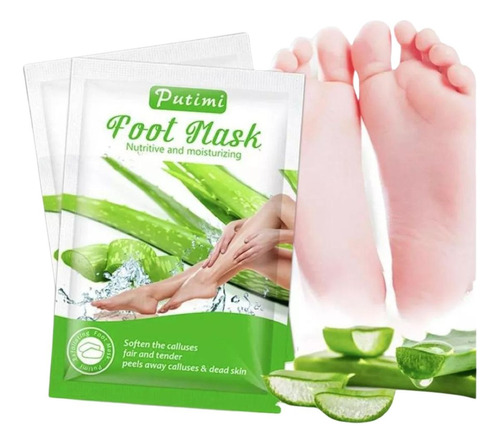 Pack 2 Mascarillas Para Pies, Hidratante, Pedicure Aloe Vera