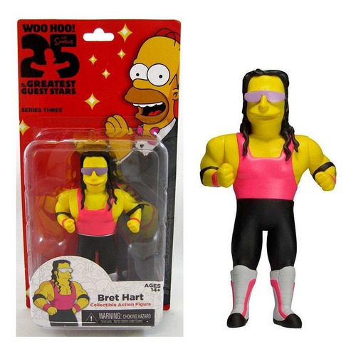 Action Figure Bret Hart The Simpsons 25th Series 3 Neca