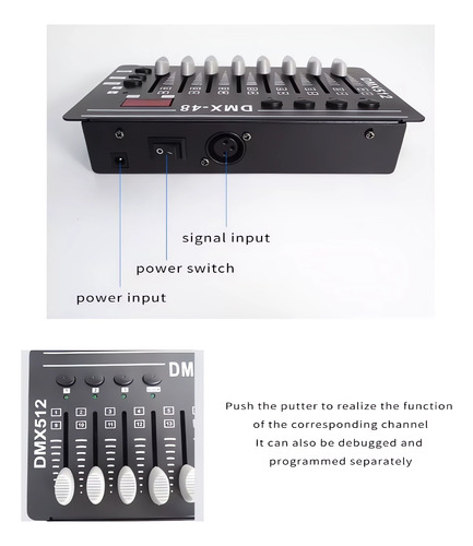 Controlador Dmx 12 Canales Luces Dj Consola -48