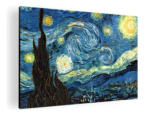 comprar Cuadro Decorativo La Noche Estrellada - Van Gogh 60x84 Mdf Color N\u002Fa Armazón N\u002Fa