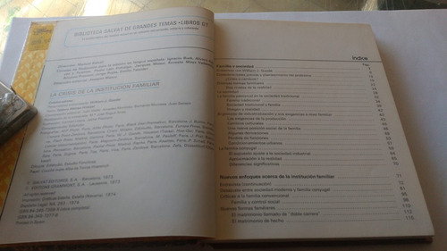 Libro La Crisis De La Institucion Familiar Biblioteca Salvat (Usado)