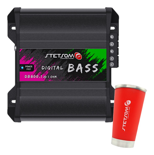 Módulo Stetsom Db800 800w 1ohm Mono Grave Forte Automotivo