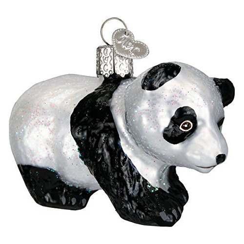 Adornos De Vidrio Soplado Árbol De Navidad, Panda Cub