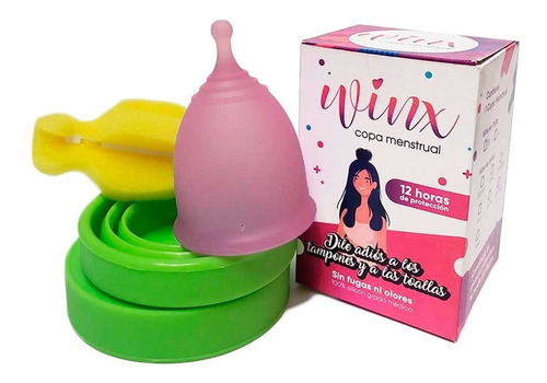 Copa Menstrual Winx + Vaso Esterilizador Y Bolsa De Tela 