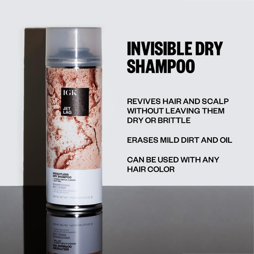 Champú Seco Igk Jet Lag Invisible Weightless 185 Ml Vegan