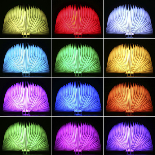 Lámpara De Lectura Mood Colors Plegable Para Libros De 360°