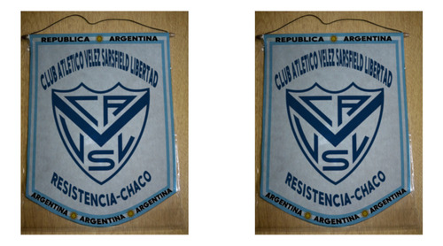 Banderin Grande 40cm Velez Sarsfield Libertad Resistencia