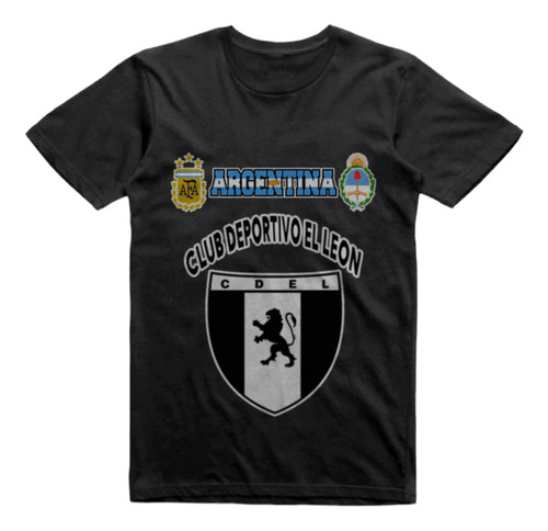 Remera Infantil Negra Club El Leon General Madariaga