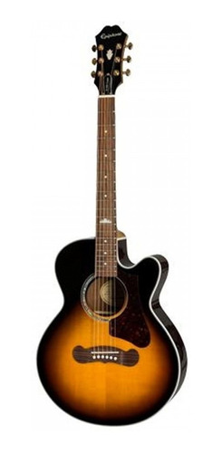 Guitarra EpiPhone J-200ec Studio Parlor Vintage Sunburst