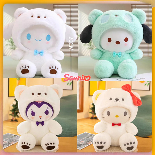Pelúcias Hello Kitty Kuromi My Melody Fofa Super Macia 20cm