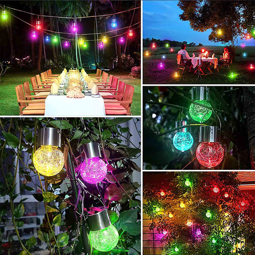 Lámpara Led Con Forma De Bola De Ratán, Decorativa Para Jard