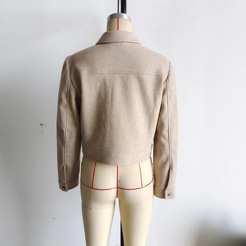 Chaqueta Con Cremallera De Moda Para Mujer
