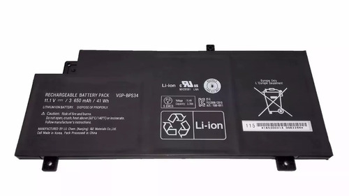 Bateria Sony Notebook Bps34 Svf15a18scb Svf15aa1qm Vgp-bps34