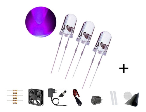 Imagem 1 de 10 de 2 X Kit 10 Leds Ultravioleta P/ Armadilha De Pernilongo