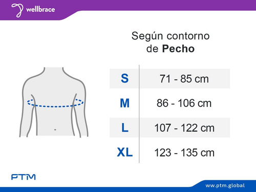 Imagen 3 de 9 de Cabestrillo Chaleco Inmovilizador Hombro Wellbrace Full Ptm