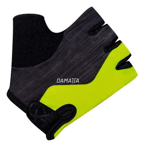 Luva Ciclismo Infantil Flames Damatta Dedo Curto Amarelo