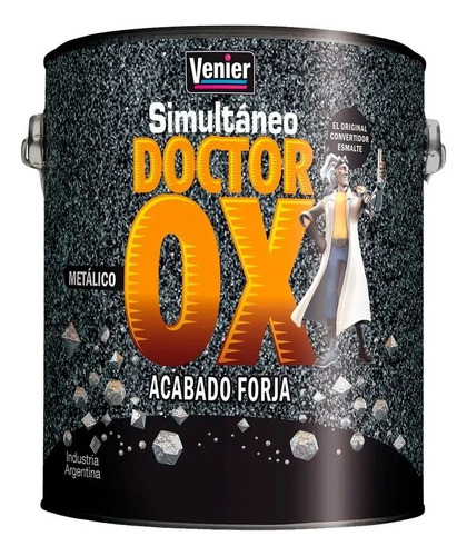 Pintura Esmalte Antioxido Negro De 1lt Dr. Ox