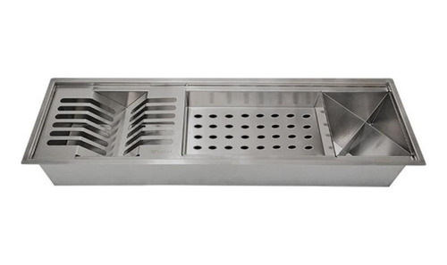 Calha Canal Organizador Escorredor Úmida Inox Casinox