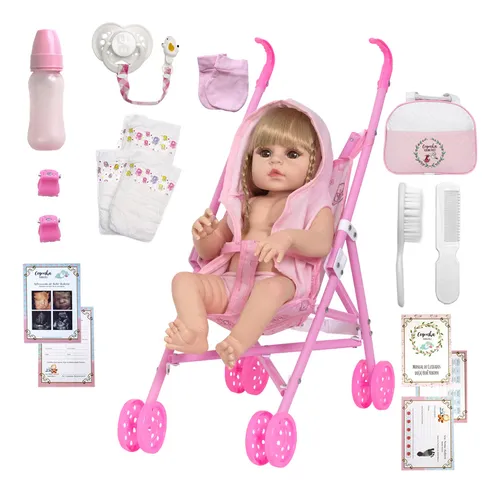 Menina Sabrina dos Cabelos Longos (Boneca Reborn Realista) – Bebe Reborn  Original