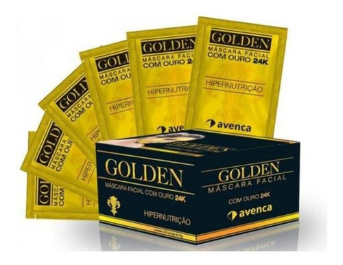 50 Avenca Máscara Facial Ouro 24k Golden Hipernutrição 8g 