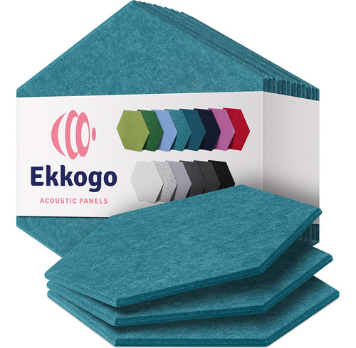 Ekkogo Paneles Acusticos - Paquete De 12 Paneles De Pared In