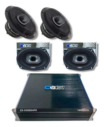 Paquete Carbon Audio  800.4+ Medios Rangos 6x9 Driver + 8  