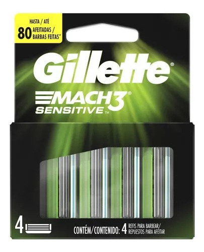 Gillette Mach3 Sensitive Repuesto X 4 U.