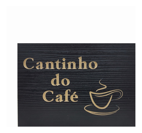 Quadro Entalhado Madeira P - Cantinho Do Café