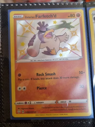 carta pokemon foil farfetch'd de galar - Comprar Cartas Colecionáveis  antigas no todocoleccion