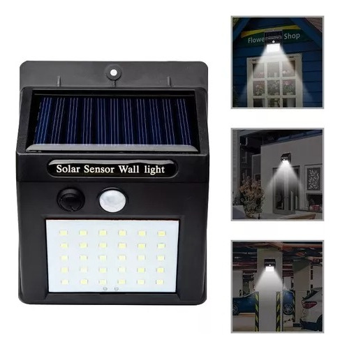 Foco Solar Waterproof Con Sensor Led 15w Batería De Litio