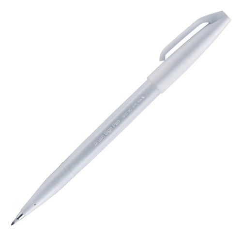 Bolígrafo táctil Caneta Brush Sign - Pentel Cor, color gris claro