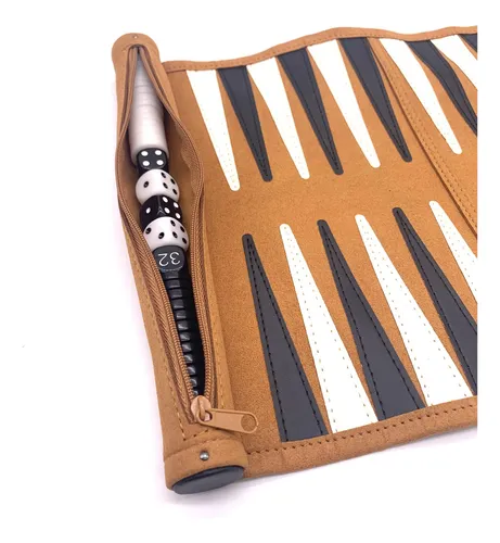 Juegos De Backgammon De Viaje Enrollables De Cuero Genuino,