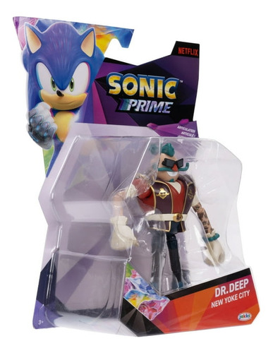 Sonic Prime - Figura Dr Deep New Yoke City - Articulado