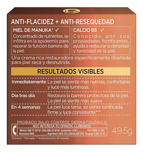 Crema Facial Reparadora Día Age Perfect Nutrición Intensa+60