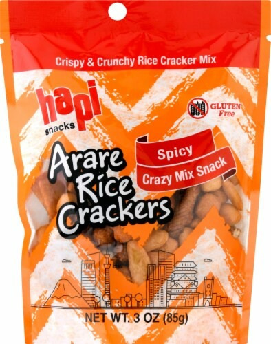 Botana Hapi Arare Rice Crackers Spicy Crazy Mix 3 Bolsas