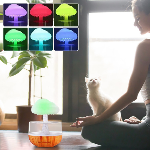 A Difusor De Luz Nocturna Con Lluvia De Nubes De 7 Colores
