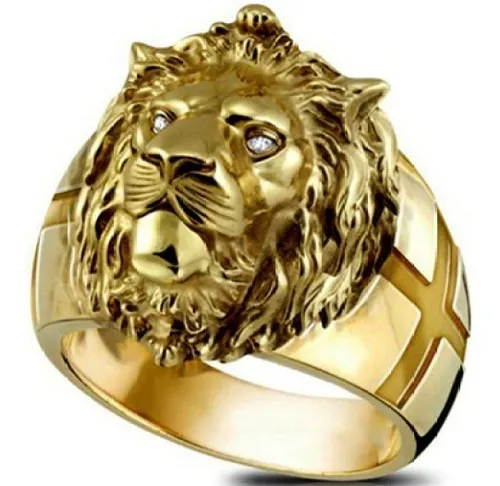 Anillo con cabeza de leon sale