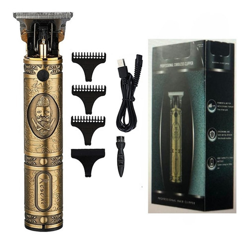 Nova Máquininha Corta Barba Cabelo Pézinho Perfect Barber Cor Bronze - Pronta Voltagem 110v/220v