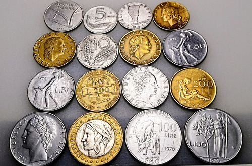 Moedas Antigas Itália +bônus -01 Moeda De Prata (Usado)
