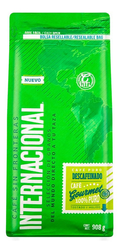 Café Molido Internacional Gourmet Descafeinado 908 G