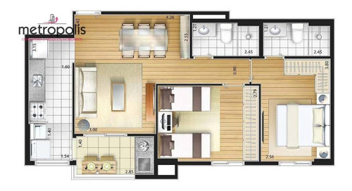 Imagem 10 de 29 de Apartamento À Venda, 64 M² Por R$ 553.000,00 - Fundação - São Caetano Do Sul/sp - Ap5683