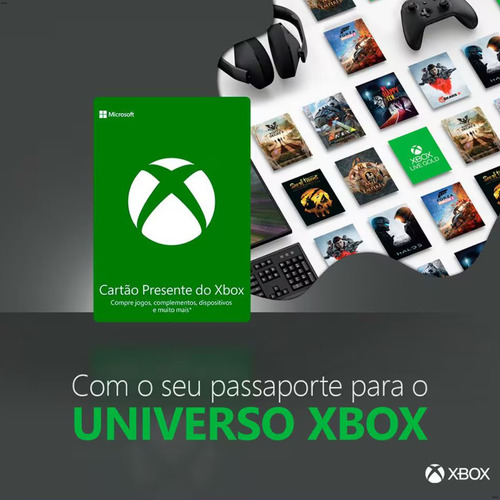 R$ 40 Reais Microsoft Xbox Jogos Cartão Vale Presente
